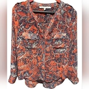 COLLECTIVE CONCEPTS Womens XS Petite Multicolor Sheer 3/4 / Long Sleeve Office